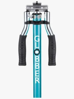 Globber Flow Element Lights Chrome Finish Løbehjul, Aqua Blue