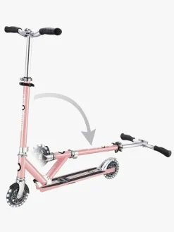 Globber Flow Element Lights Chrome Finish Løbehjul, Rose Gold