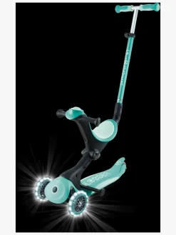 Globber Go-Up Deluxe Lights Trehjulet Løbehjul, Dark Mint