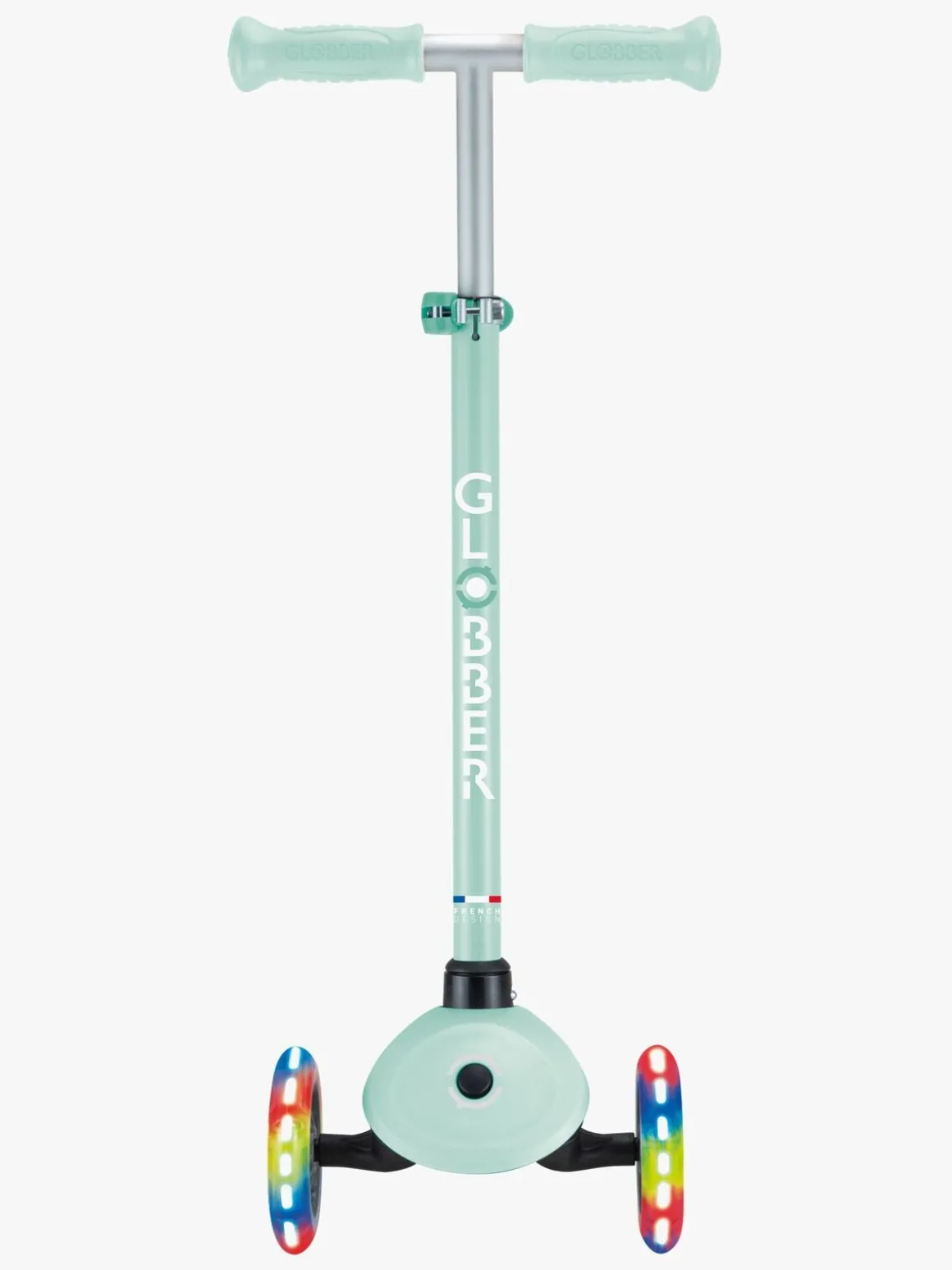 Globber Primo Sammenklappelig Lights V2 Trehjulet Løbehjul, Pestel Mint