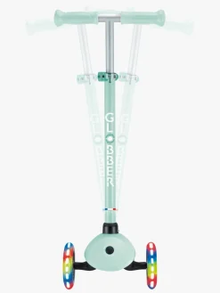 Globber Primo Sammenklappelig Lights V2 Trehjulet Løbehjul, Pestel Mint