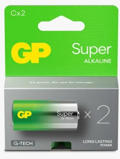 GP Super Alkaline G-TECH C/LR14 Batterier 2-Pak