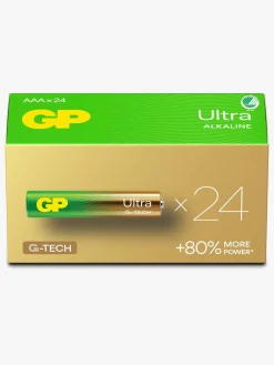 GP Ultra Alkaline G-TECH AAA/LR03 Batterier Svanemærket 24-Pak