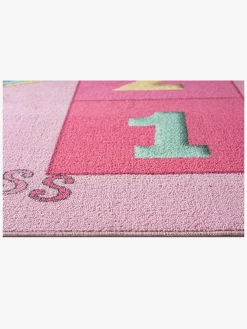 Happy Kids Gulvtæppe 120x160, Lyserødt