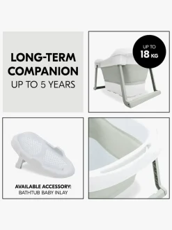 Hauck Wash N Fold Badekar L, White/Sage