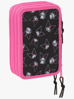 Hello Kitty Kuromi Penalhus med 3 Rum, Lyserød/sort