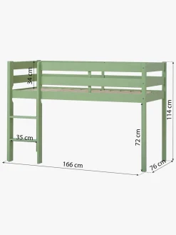 Hoppekids ECO Comfort  Halvhøj Højseng 70x160, Lysegrøn