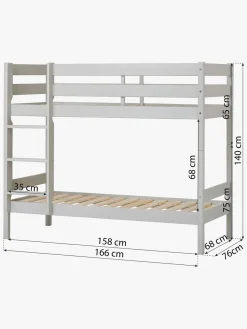 Hoppekids ECO Comfort Køjeseng 70x160, Duegrå