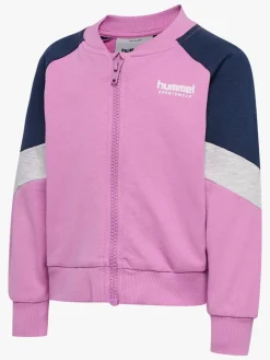 Hummel Loose Block Mini Full-Zip Trøje, Violet