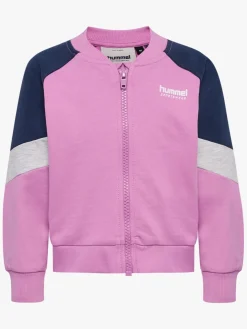 Hummel Loose Block Mini Full-Zip Trøje, Violet