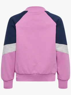 Hummel Loose Block Mini Full-Zip Trøje, Violet