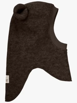 Huttelihut Elefanthue i Uld, Dark Brown Melange