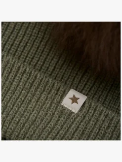 Huttelihut Hue Merinould med Pomponer Alpaka, Beetle