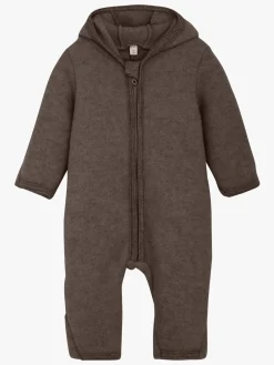 Huttelihut Ulddragt med Ører, Brown Melange