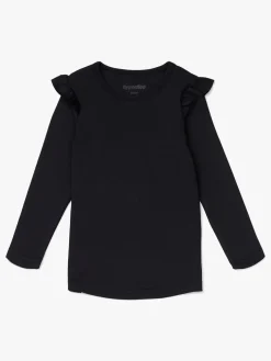 Hyperfied Frill Sleeve Top, Anthracite