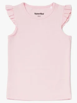 Hyperfied Frill Tank Top, Chalk Pink
