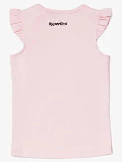 Hyperfied Frill Tank Top, Chalk Pink