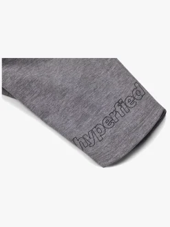 Hyperfied Jersey Logo Biker Shorts, Grey Melange