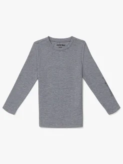 Hyperfied Jersey Logo Long Sleeve Top, Grey Melange