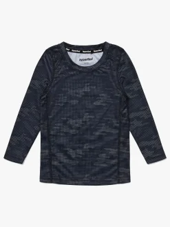 Hyperfied Long Sleeve Logo T-Shirt, Grey Camo