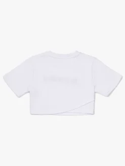 Hyperfied Running Short Sleeve Logo Sweatshirt, Snow White