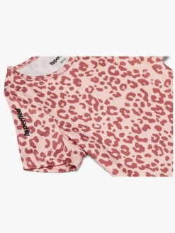 Hyperfied Short Sleeve Logo Top, Pink Leo