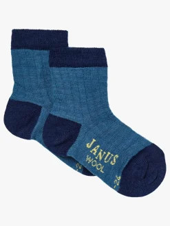Janus Uldstrømper Merinoblanding 3-pak, Lyseblå