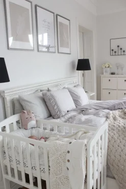 JLY ELLA Dream Lux Tremmeseng Dropside m. Babymatex Madras 60x120, Hvid