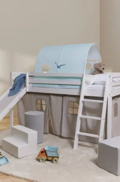 JLY ELSA Juniorseng m. Rutsjebane & Sengegardin 90x190, Hvid