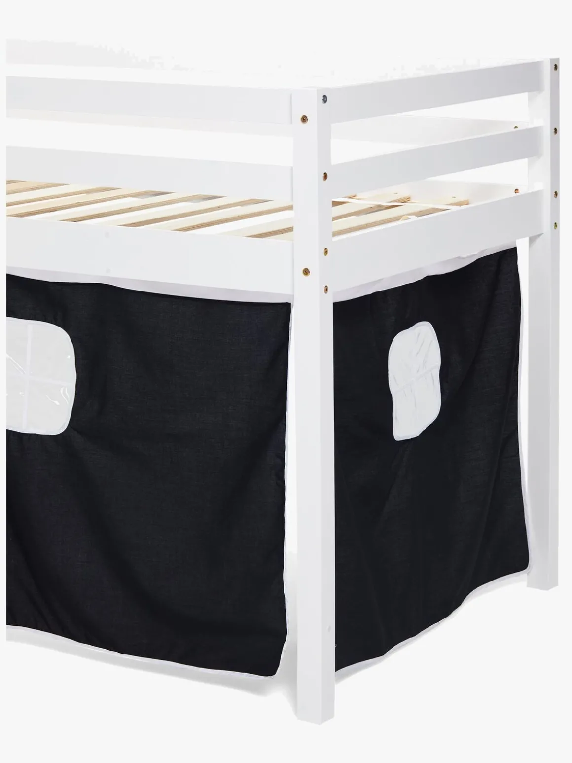 JLY PIRAT Dream Juniorseng m. Sengegardin & Madras 90x190, Hvid