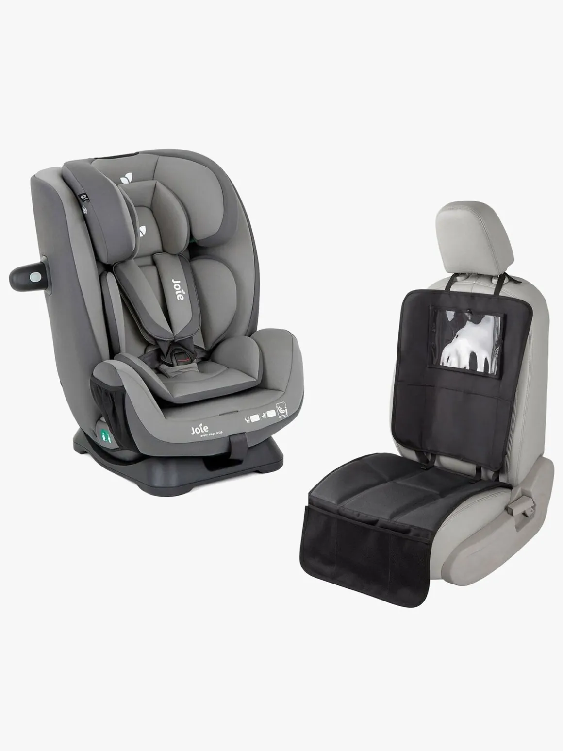 Joie Every Stage Autostol inkl. Beemoo 3-i-1 Sædebeskytter, Cobble Stone