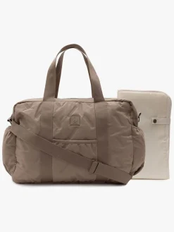 Jollein Embossed Lily Pusletaske, Milky Coffee