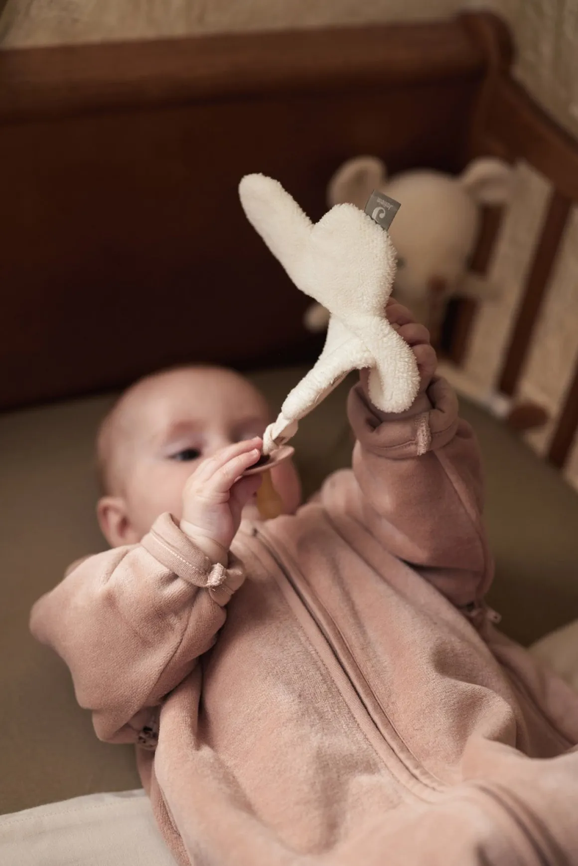 Jollein Sovepose med Aftagelig Ærmer 70 cm, Velvet Wild Rose