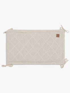 Jollein  Strikket Sengerand Ternet Mønster 180x30, Oatmeal