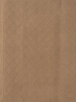 Jollein Strikket Tæppe Ternet Mønster, Biscuit