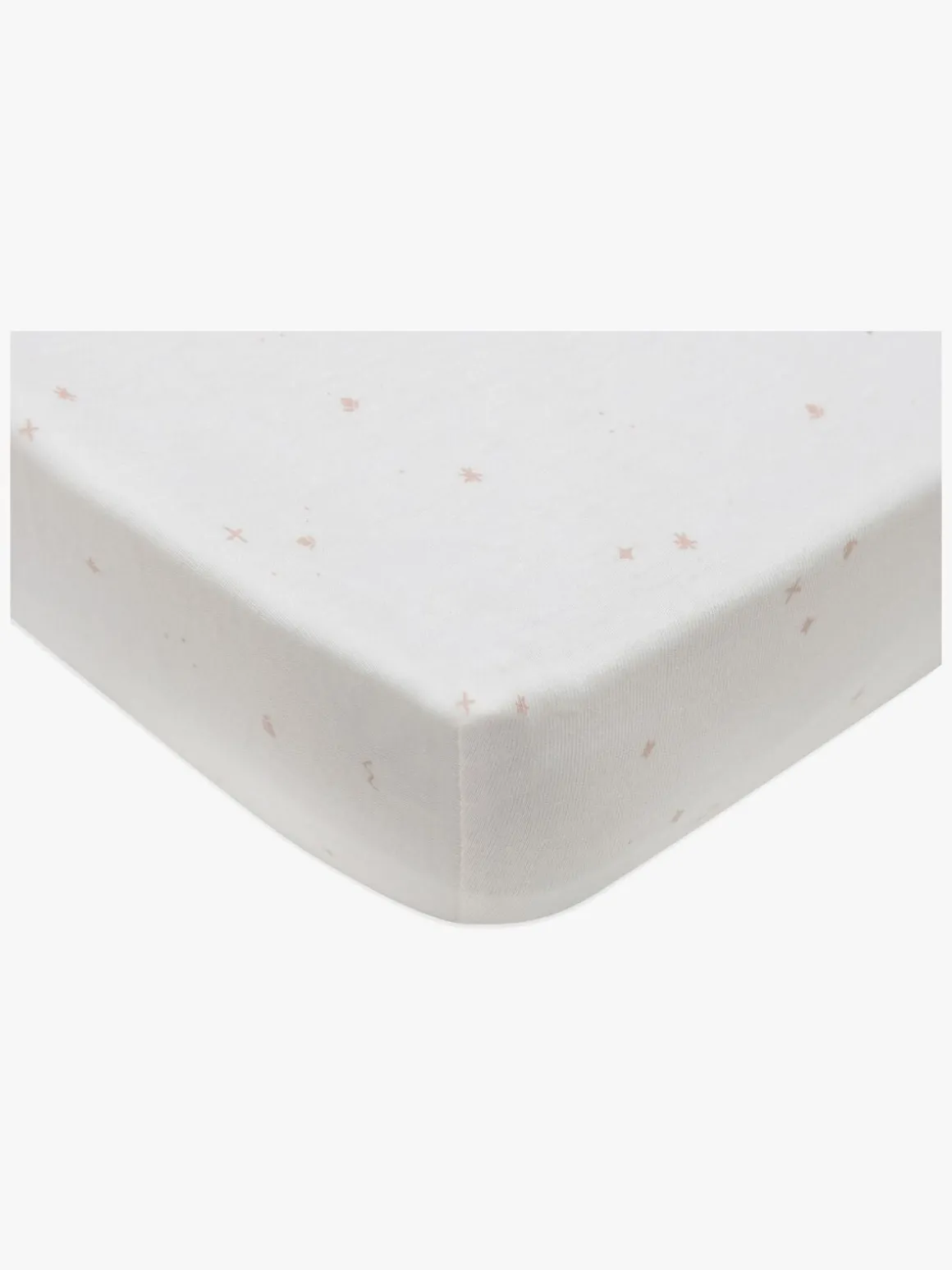 Jollein Stræklagen Twinkling 70/75x140/150, Off white/Wild Rose