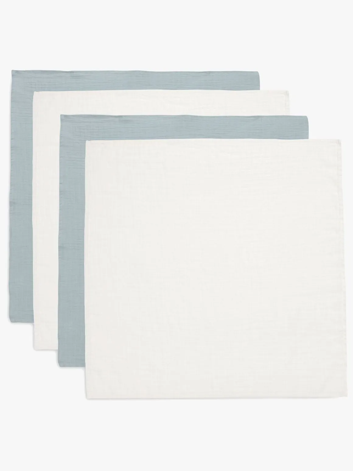 Jollein Tæppe/ Stofble i Musselin 4-pak, Sea Green/Ivory