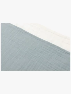 Jollein Tæppe/ Stofble i Musselin 4-pak, Sea Green/Ivory