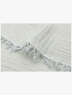 Jollein Tæppe/ Stofble i Musselin Fringe, Sea Green