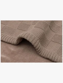 Jollein Tæppe 75x100 cm Box Knit/Velvet, Milky Coffee