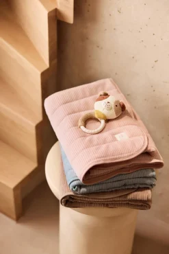 Jollein Tæppe 75x100 cm Velvet Rib, Milky Coffee