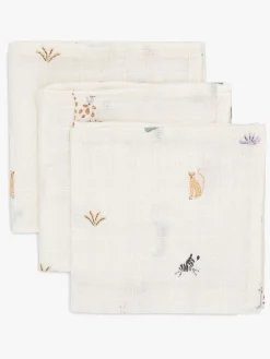 Jollein Vaskeklude Musselin 3-pak, Jungle Jambo