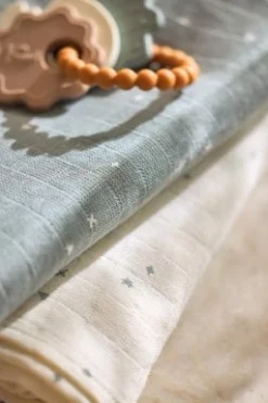 Jollein Vaskeklude Twinkling Musselin 3-pak, Sea Green