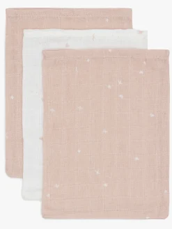 Jollein Vaskeklude Twinkling Musselin 3-pak, Wild Rose