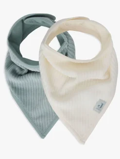 Jollein Velvet Rib Bandana Savlemække 2-pak, Sea Green/Ivory