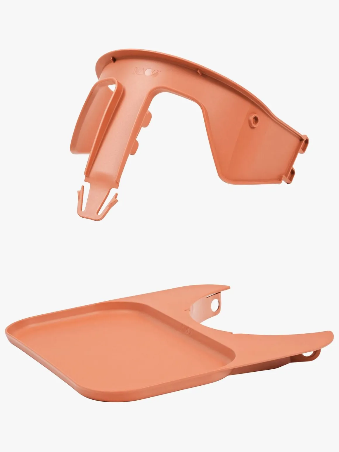 KAOS Klapp Højstol inkl. Beskyttelsesbøjle & Bakke, Beech Natural/Terracotta Pink