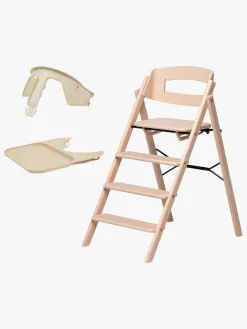 KAOS Klapp Højstol inkl. Beskyttelsesbøjle & Bakke, Beech Natural/Desert Sand