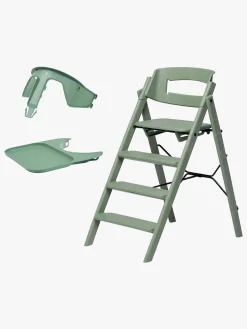 KAOS Klapp Højstol Recycled inkl. Beskyttelsesbøjle & Bakke, Mineral Green/Mineral Green