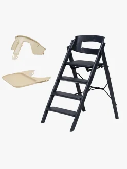 KAOS Klapp Højstol Recycled inkl. Beskyttelsesbøjle & Bakke, Charcoal Black/Desert Sand