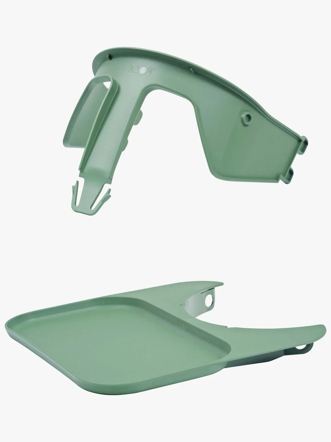 KAOS Klapp Højstol Recycled inkl. Beskyttelsesbøjle & Bakke, Swedish Blue/Mineral Green